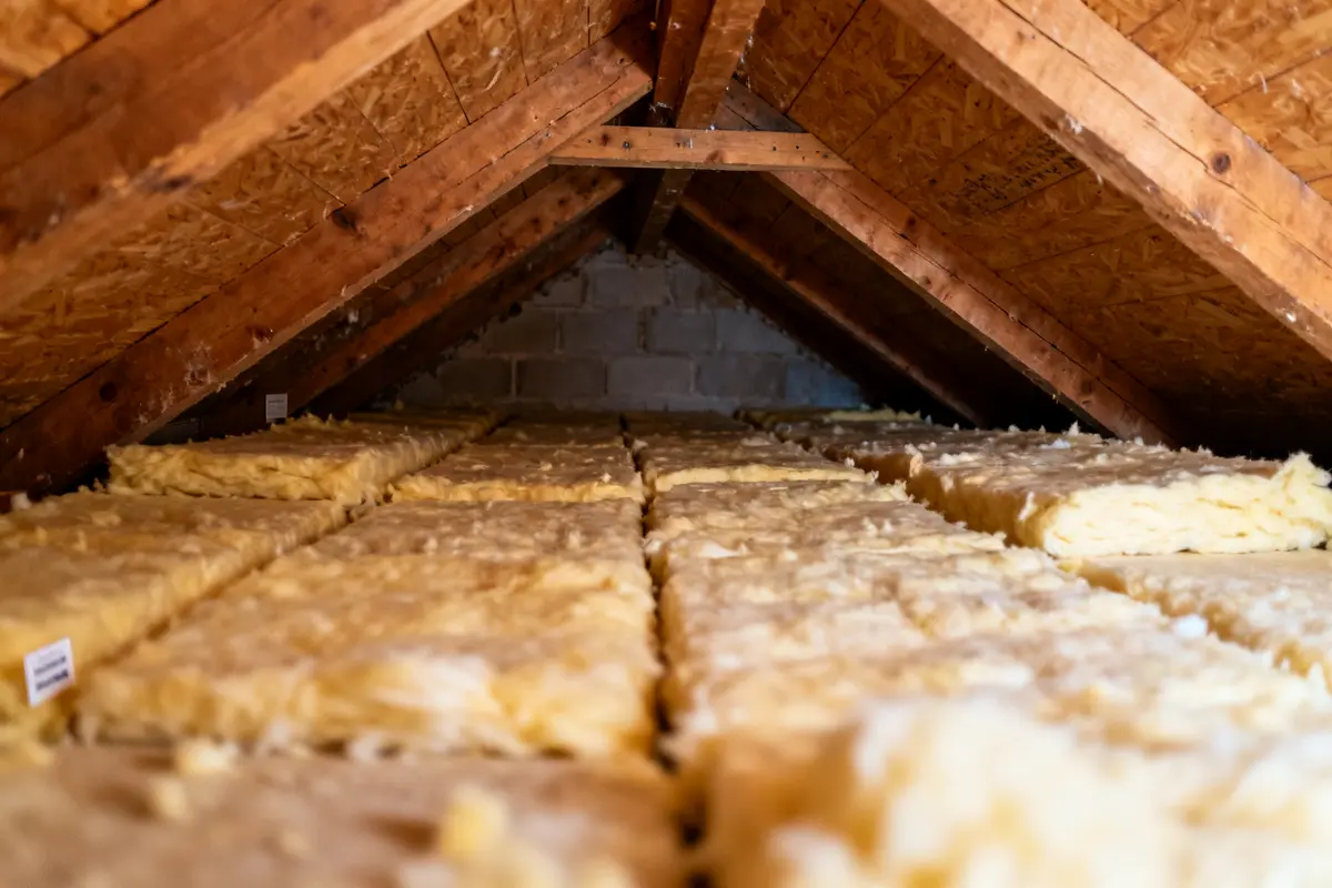Combles aménagés avec isolation sous toiture entre chevrons en laine minérale